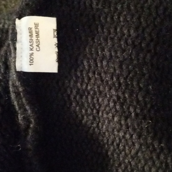 ALGO Swizerland Navy 100% Cashmere Loop Ruffle Neck & Accent Cardigan Jacket L - Picture 7 of 7